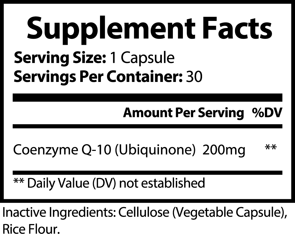 Best Quality CoQ10 Ubiquinone Supplement: 200mg Capsules - Super Achiever Club Shop