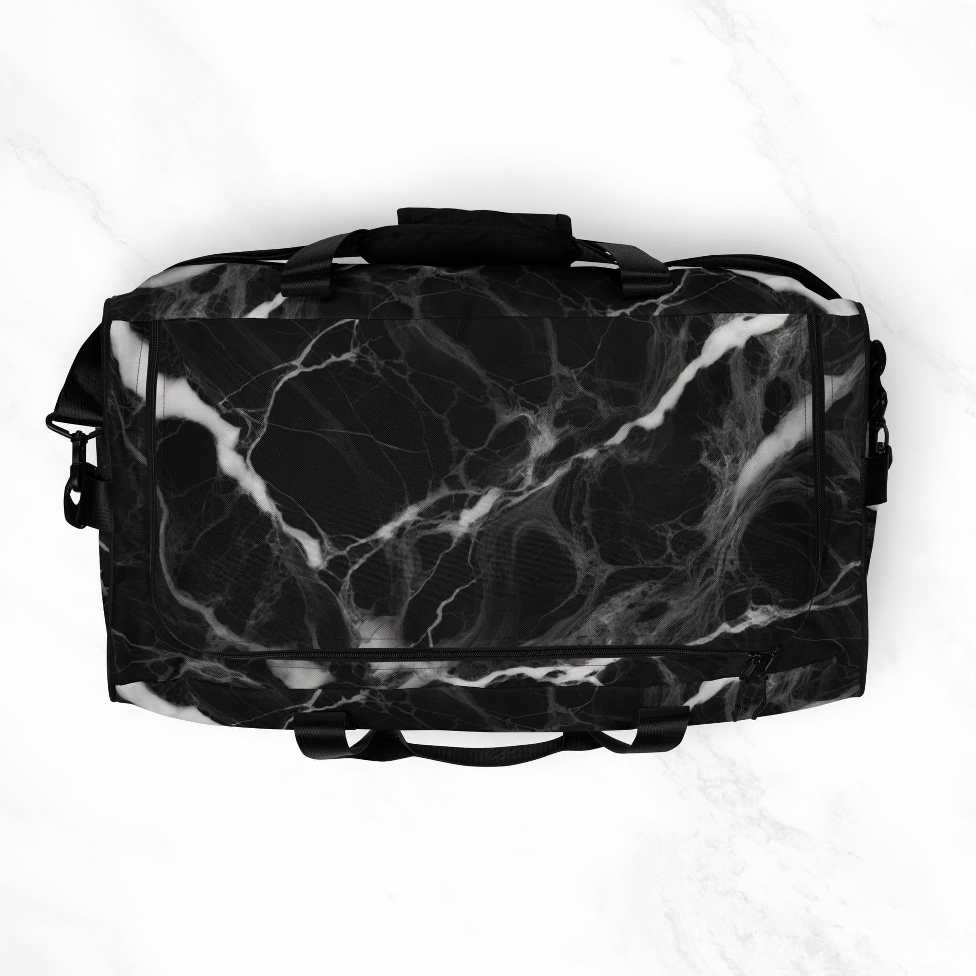 Black Marble Premium Gym Duffle Bag: Super Achiever Club - Super Achiever Club Shop