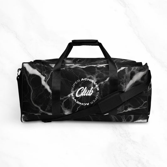 Black Marble Premium Gym Duffle Bag: Super Achiever Club - Super Achiever Club Shop